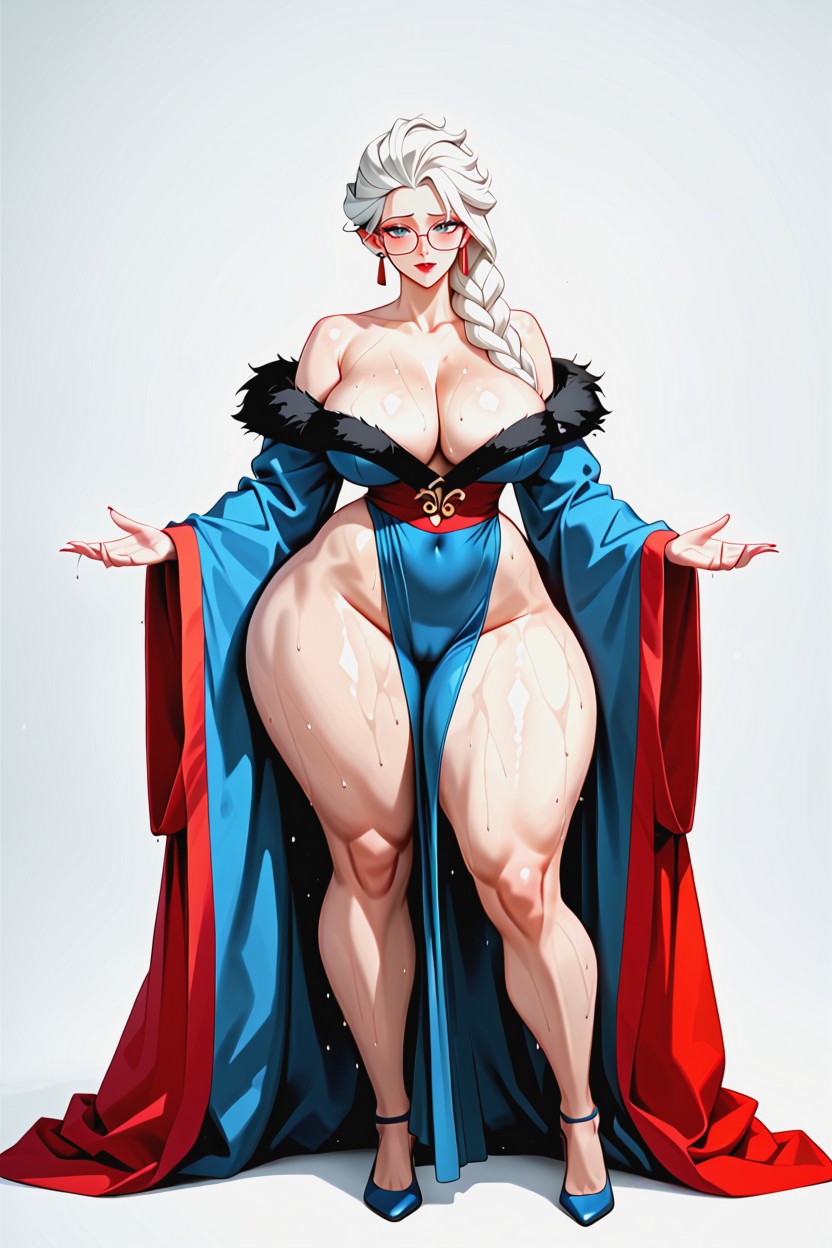 Woman Standing, Full Body View, Tall AI Porn