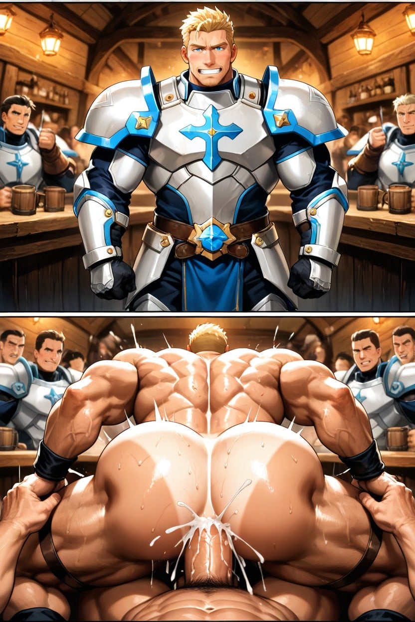 Leg Straps, Gay, Naked In Last Frame AI Gay Porn