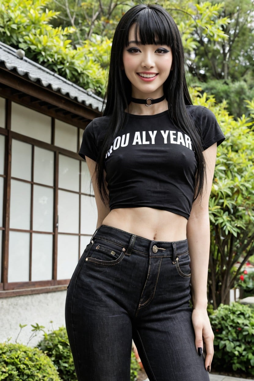 Black T-shirt, Wonderful, 25+ AI Porn