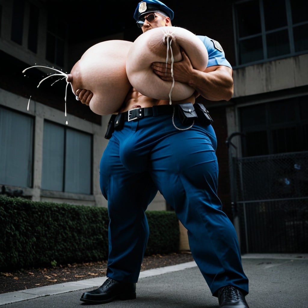 African, Masculine Police Officer, Massive AI Gay Porn