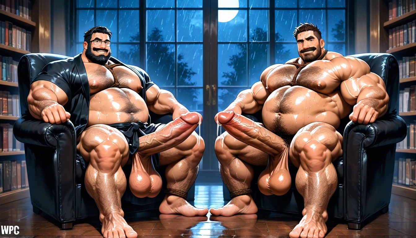 Hunk, Very Hairy, Impossibly Thick Dick AI Gay Porn