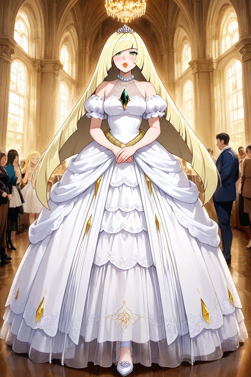 Wide Hoopskirt, Blonde Haired Lillie, 25+ Porno IA