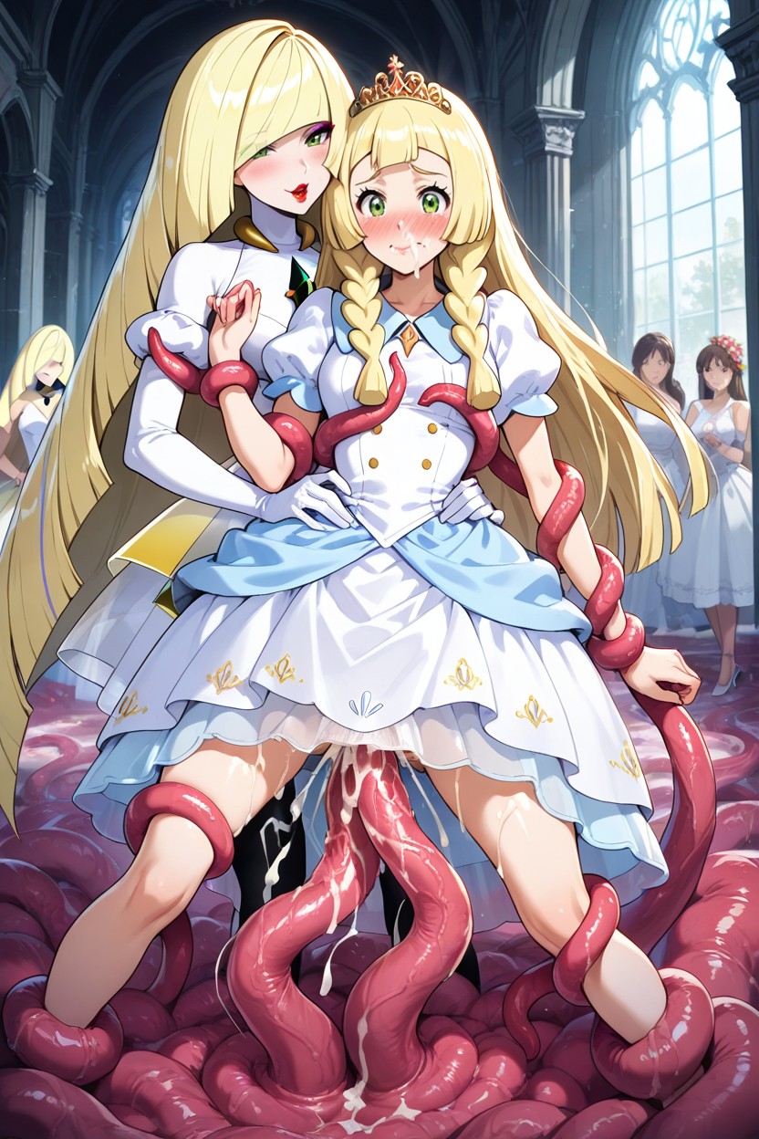 Two People, Lesbian Sex, Bimbo Lusamine AI Porn