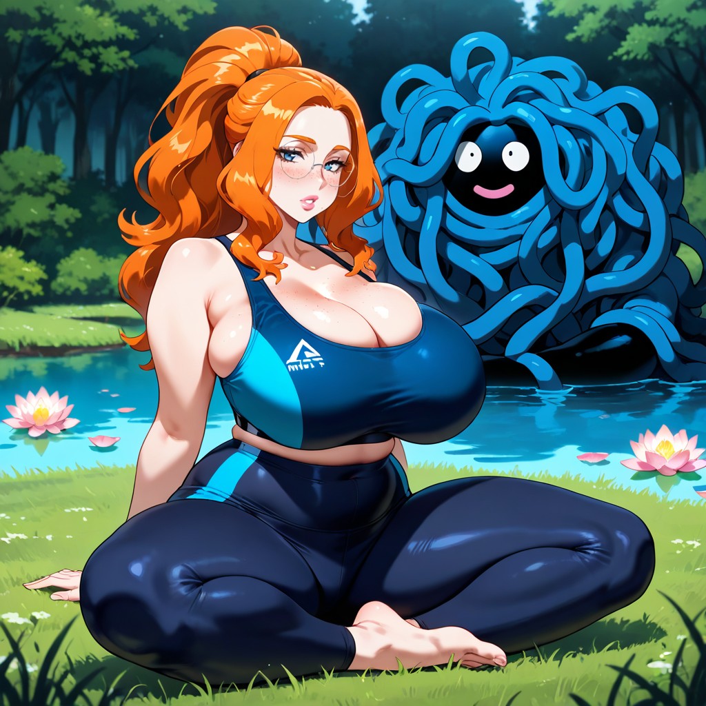 Long Hair, Blushing Cheeks, Voluptuous Curves AI Gay Porn