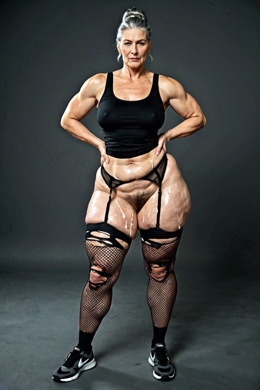 Angry, Thick Thighs, Armpit Hair AI Porn
