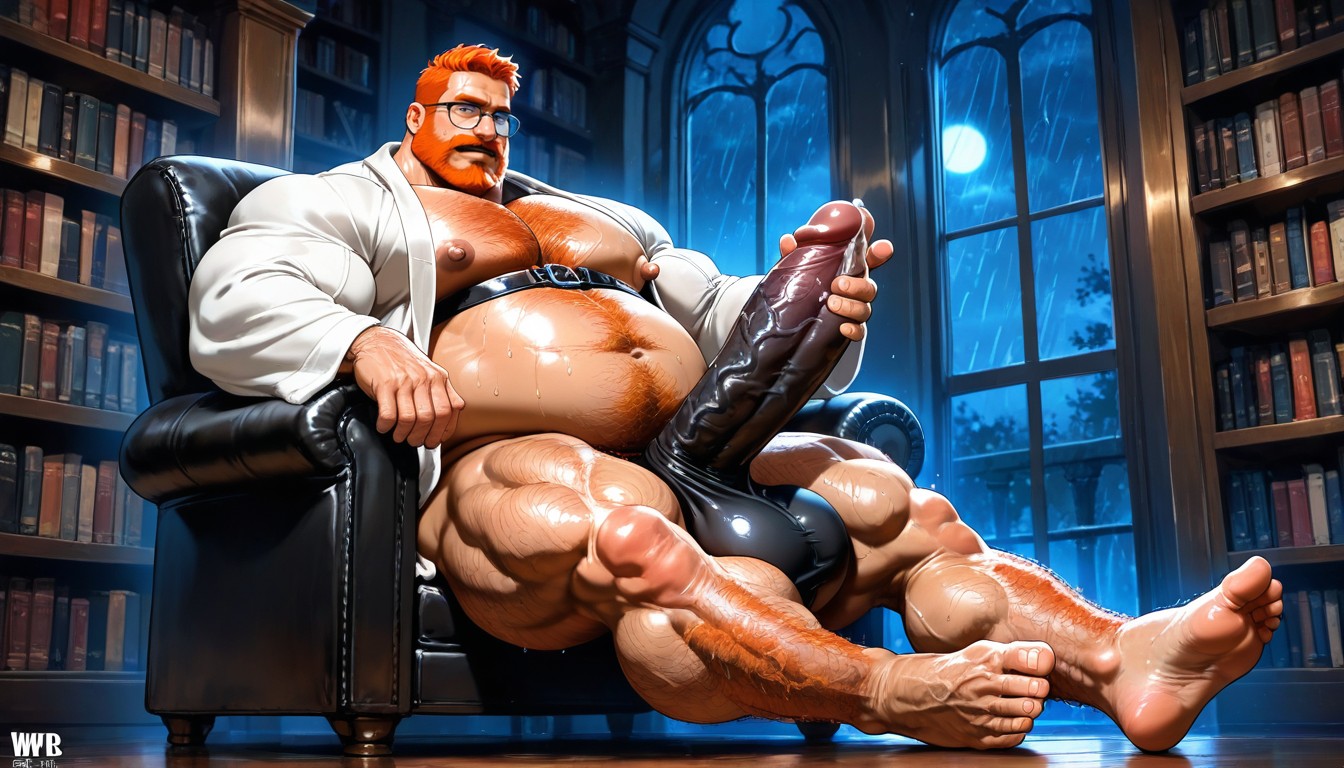 Father, Hairy Chest, Open Clothes AI Gay Porn