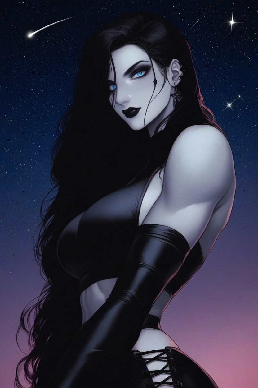 Depth Of Field, Very Aesthetic, Black Lipstick Hentai AI Porn