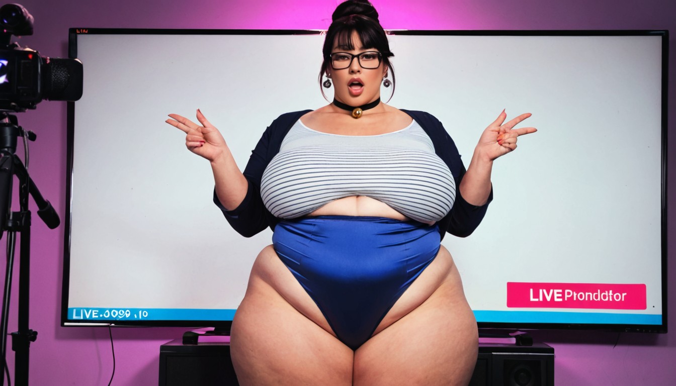 Slightly Open Mouth, Close Up, 18+ BBW AI Porn