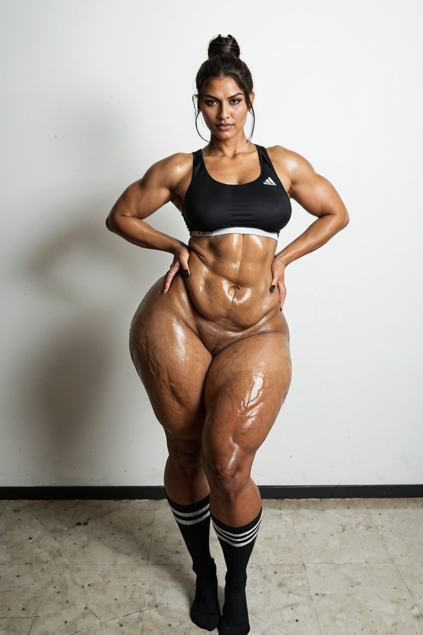 Very Tall, Long Legs, Chubby Stomach AI Porn