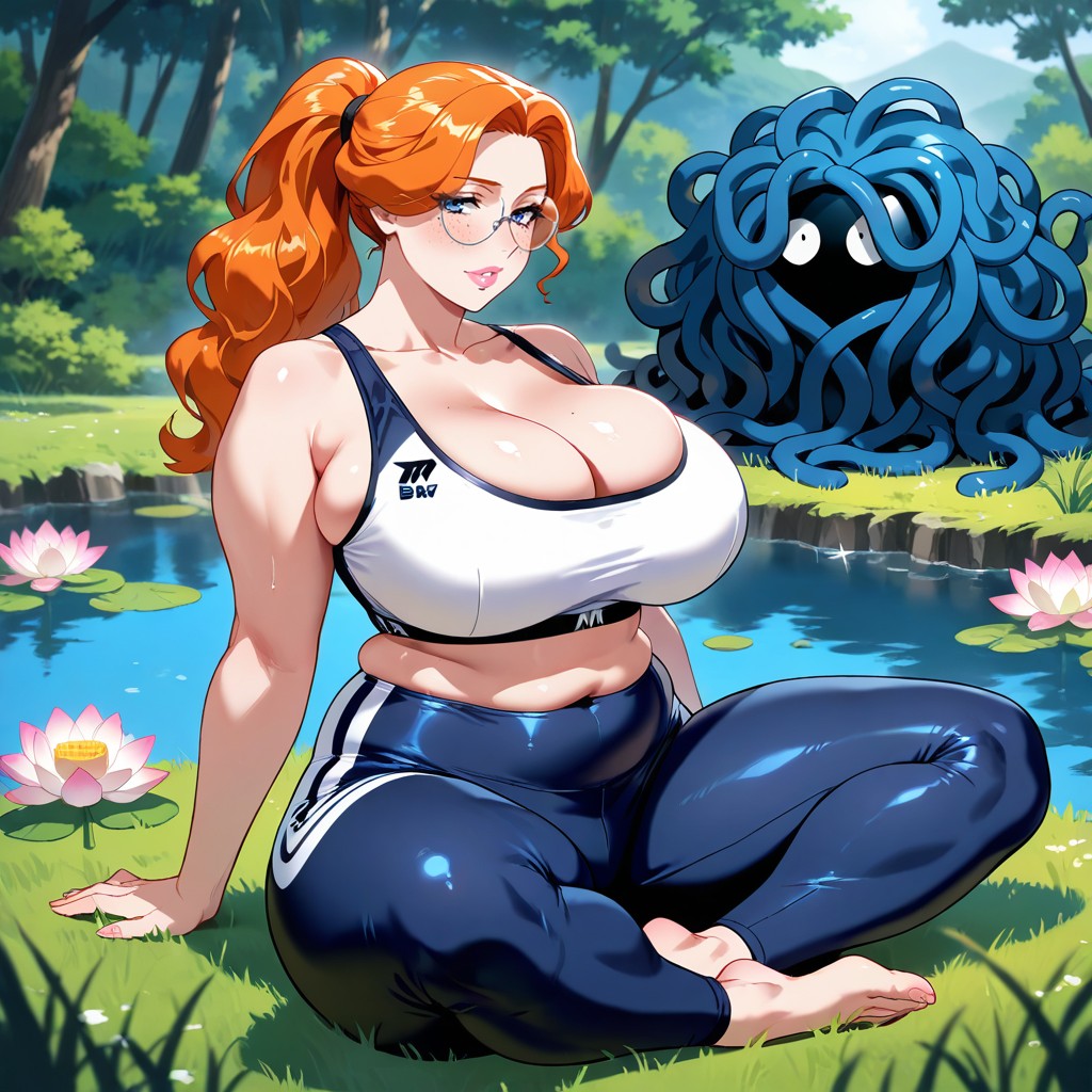 Slightly Parted Lips, Milf, Woman Meditating Lotus Position AI Gay Porn