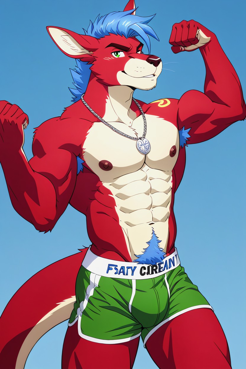Agile, Underarms, Cream Colouring For Underbelly Furry AI Porn