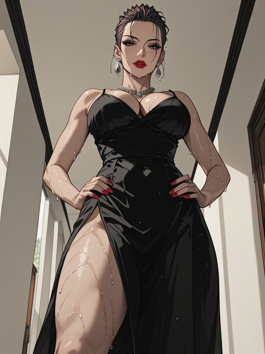 American, Intricate Detail, Cleavage Hentai AI Porn