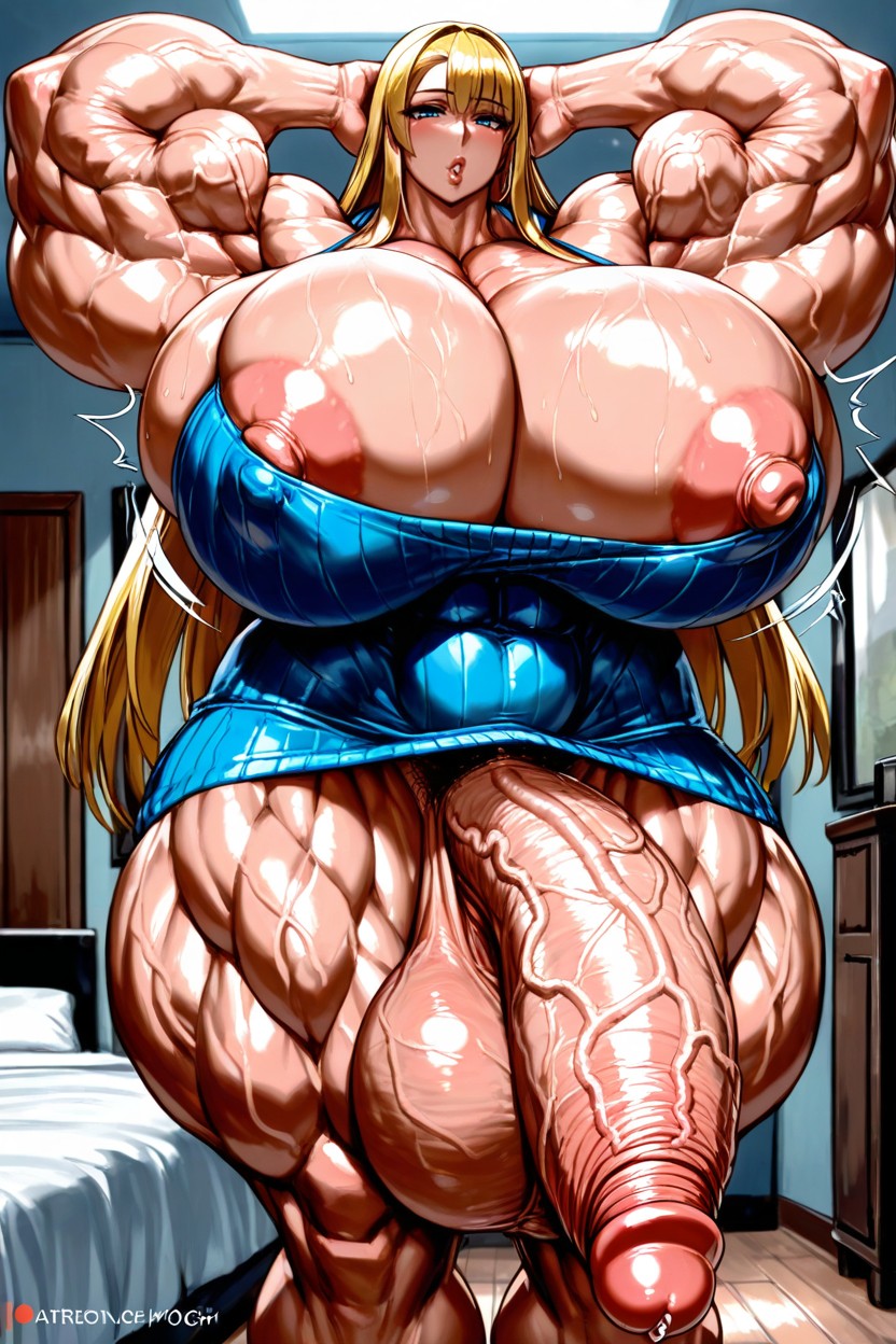 Pubic Hair, Absurdly Oversized Hyper Penis, Gigantic Massive Futanari Hyper Cock Hentai IA