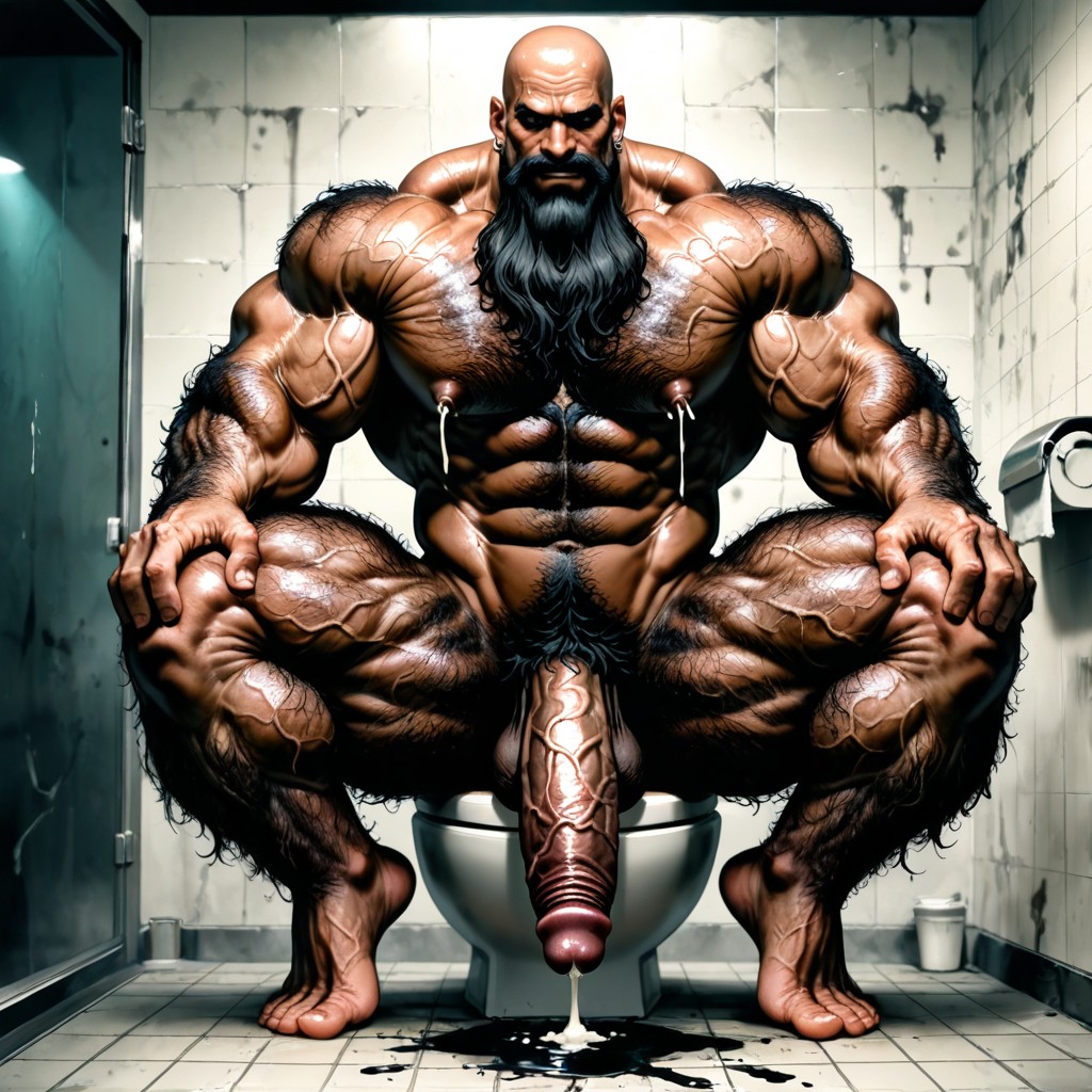 Extreme Hairy Chest, 18+, Detailed Muscles AI Gay Porn