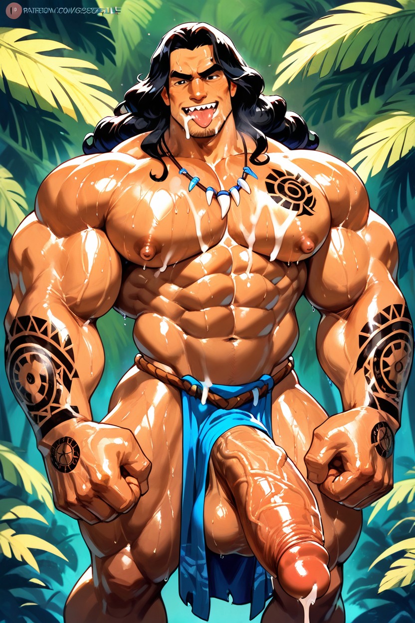 Hd, Long Curly, Black Eyes AI Gay Porn