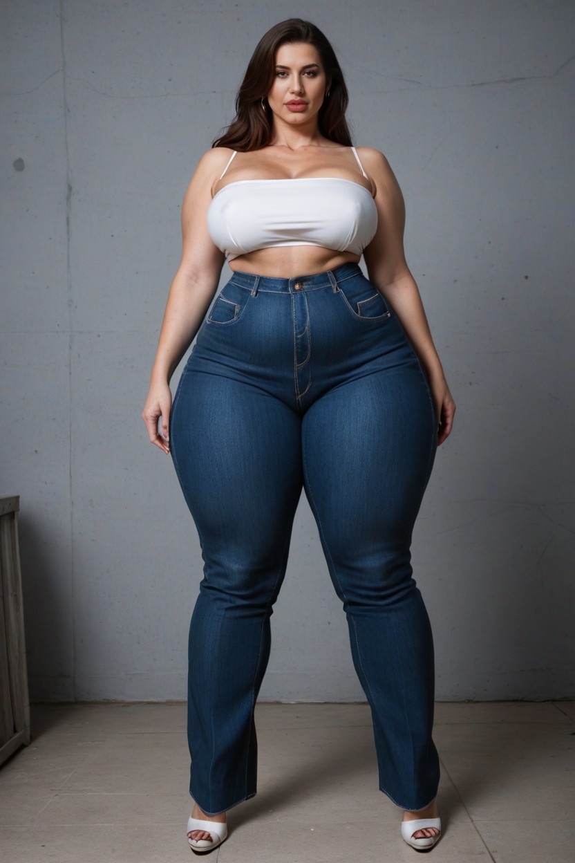 Greek, Huge Thighs, Straight Hair AI Porn