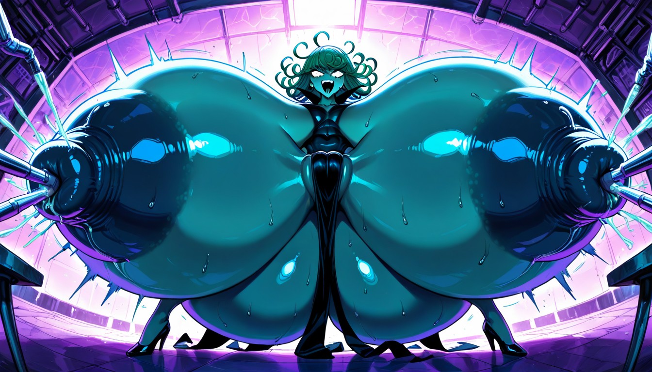 Hyper Huge Ass, Hyper Huge Thicc Thights, Tied To Operating Table In A Crazy Lab To Make Her Growth To A Massive Bimbo Hentai AI Porn