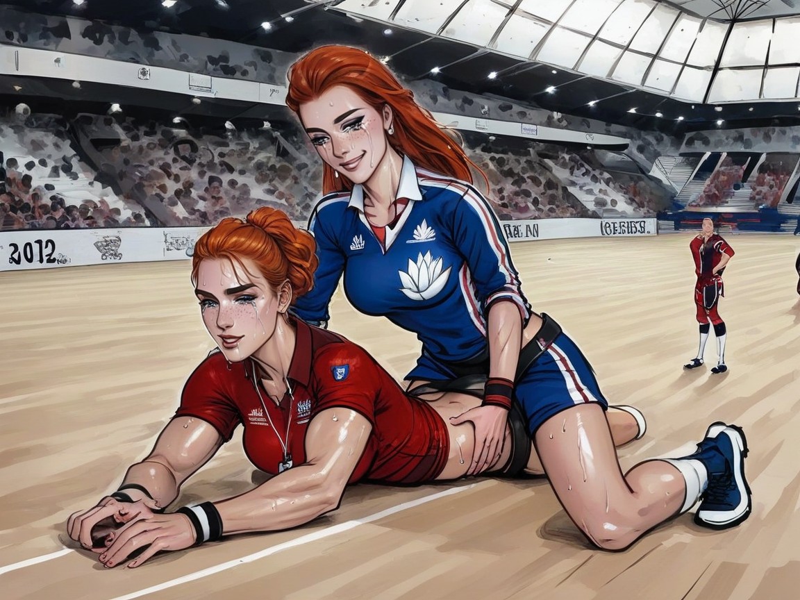 18+, Ginger, Sweating AI Porn