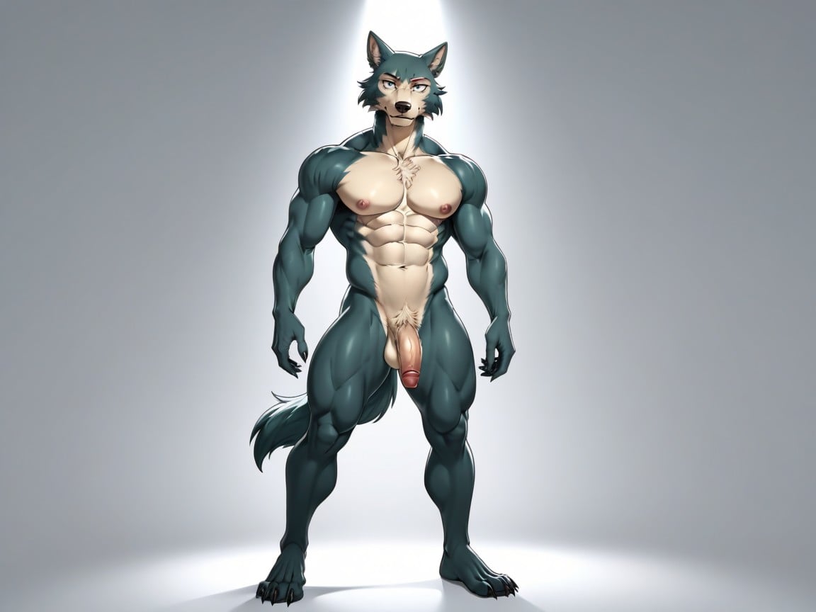 Full Body, Standing, And Sharp Claws On Its Hands And Feet The Rendering Has A Smooth Furry AI Porn