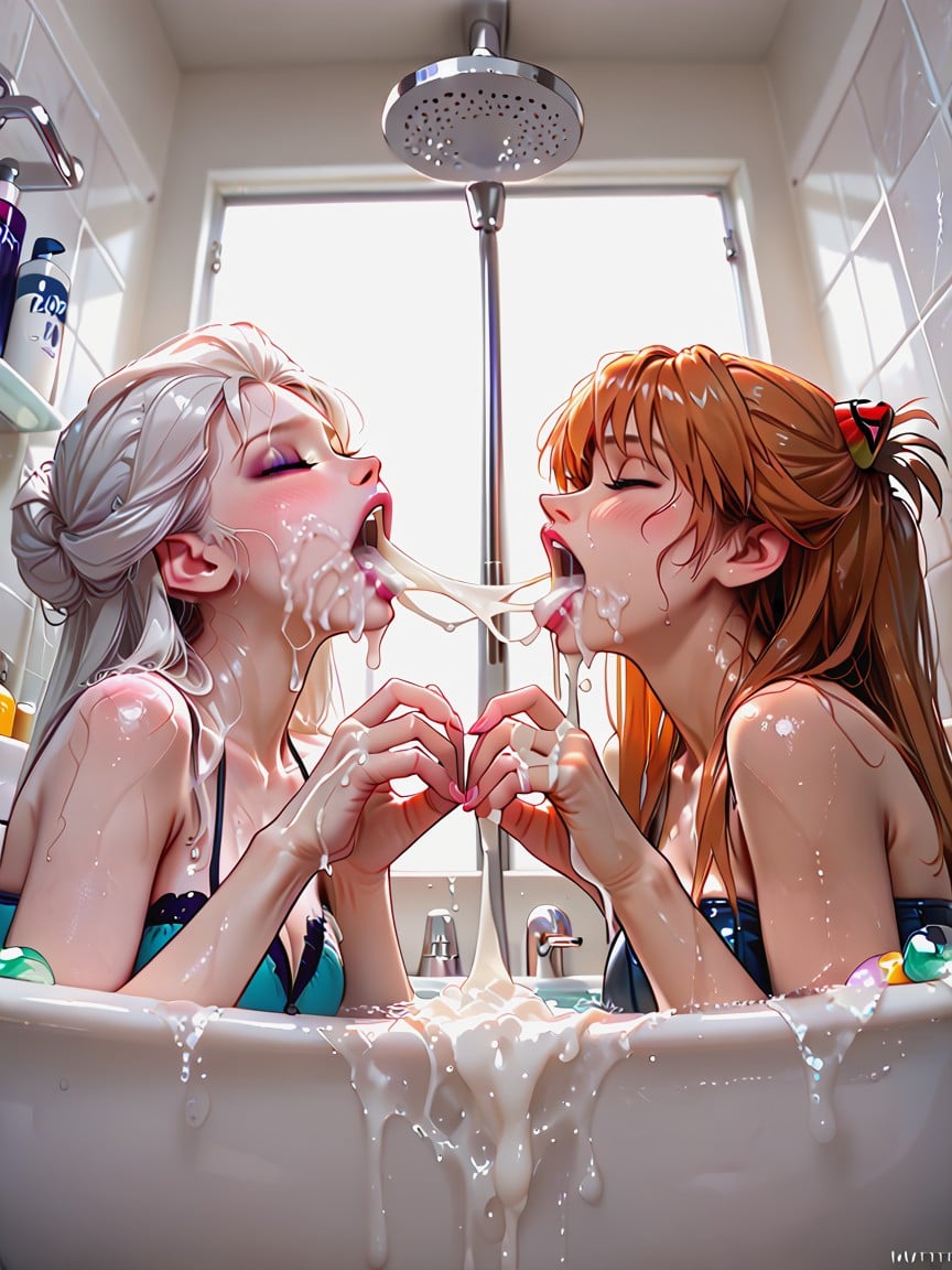 Elsa From Frozen, Excessively Full Of Semen, Seductive AI Porn