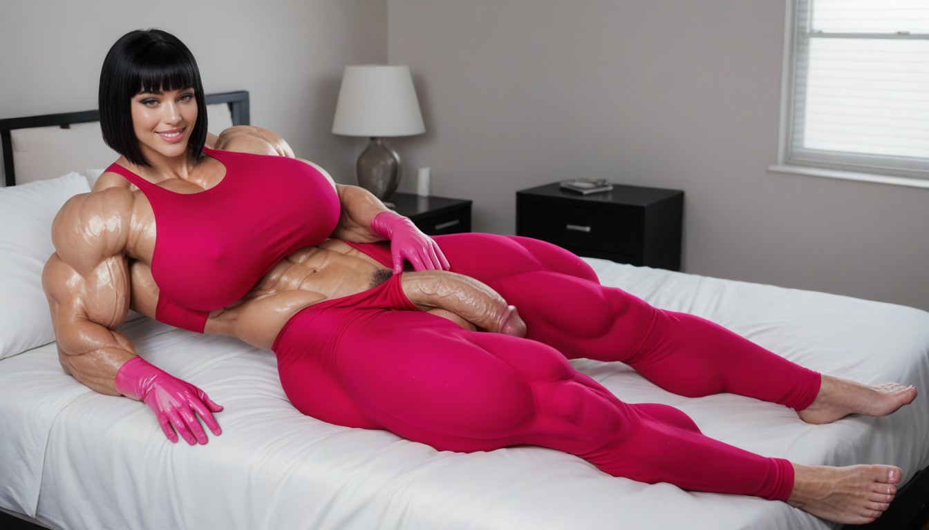 Gigantic Enormous Biceps, Muscular Futanari, Flaccid Cock 쉬메일 AI 포르노