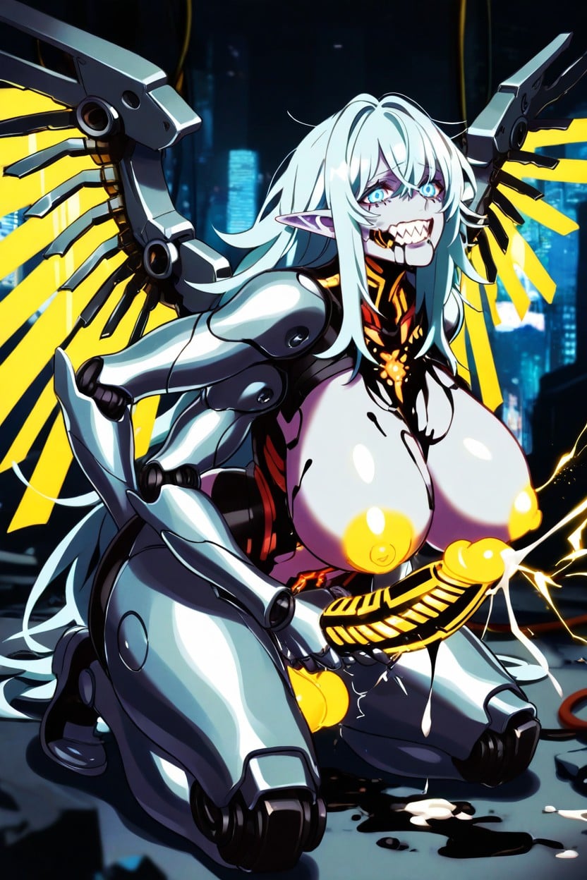 Glowing Yellow Nipples, Rough Penile Masturbation, Cinematic Chiaroscuro Hentai AI Porn
