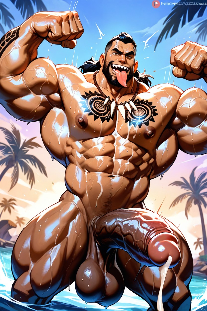 25+, Huge Polynesian Tattoo Covering The Entire Body, Maui From Disney AI Gay Porn