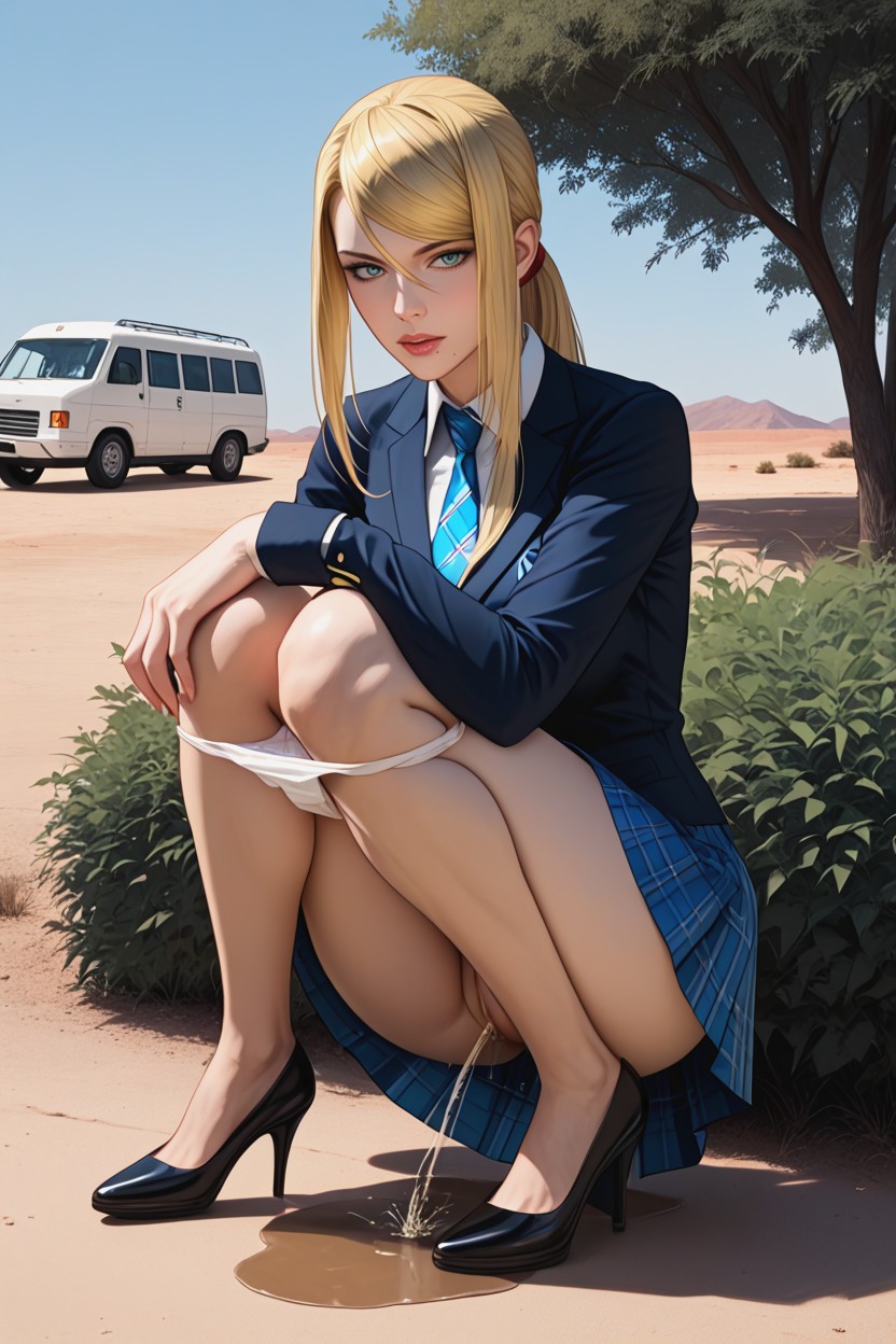 Small Ass, Detailed Photorealistic Face Expression, Dark Puddle Hentai AI Porn