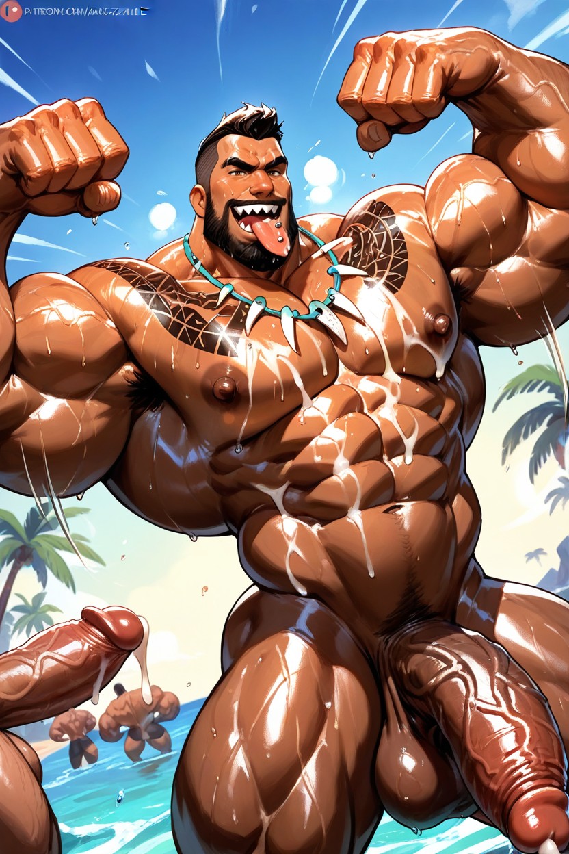 Huge Hands, Nude, Cumshot AI Gay Porn