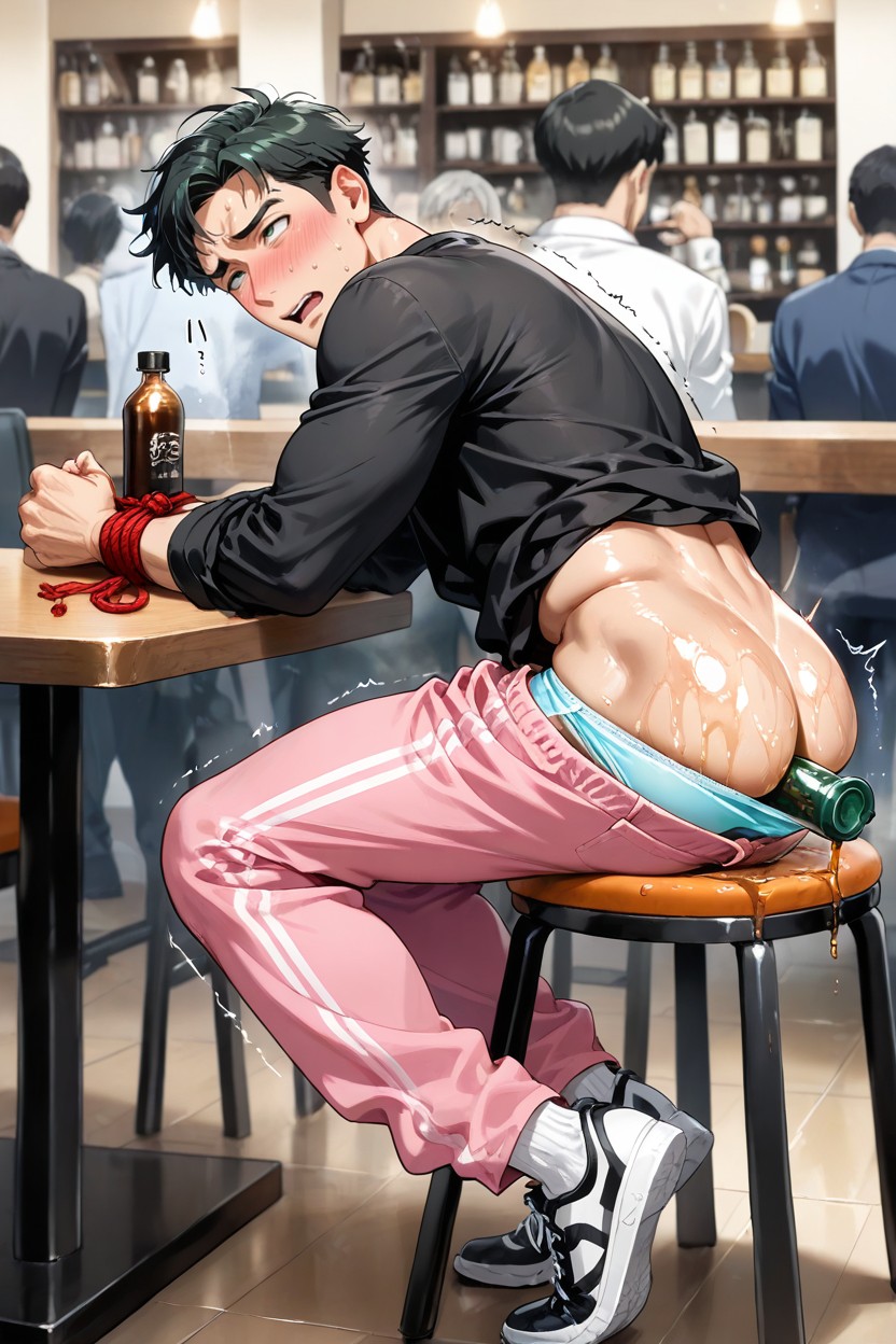 Embarrassment, Side View, 18+ AI Gay Porn