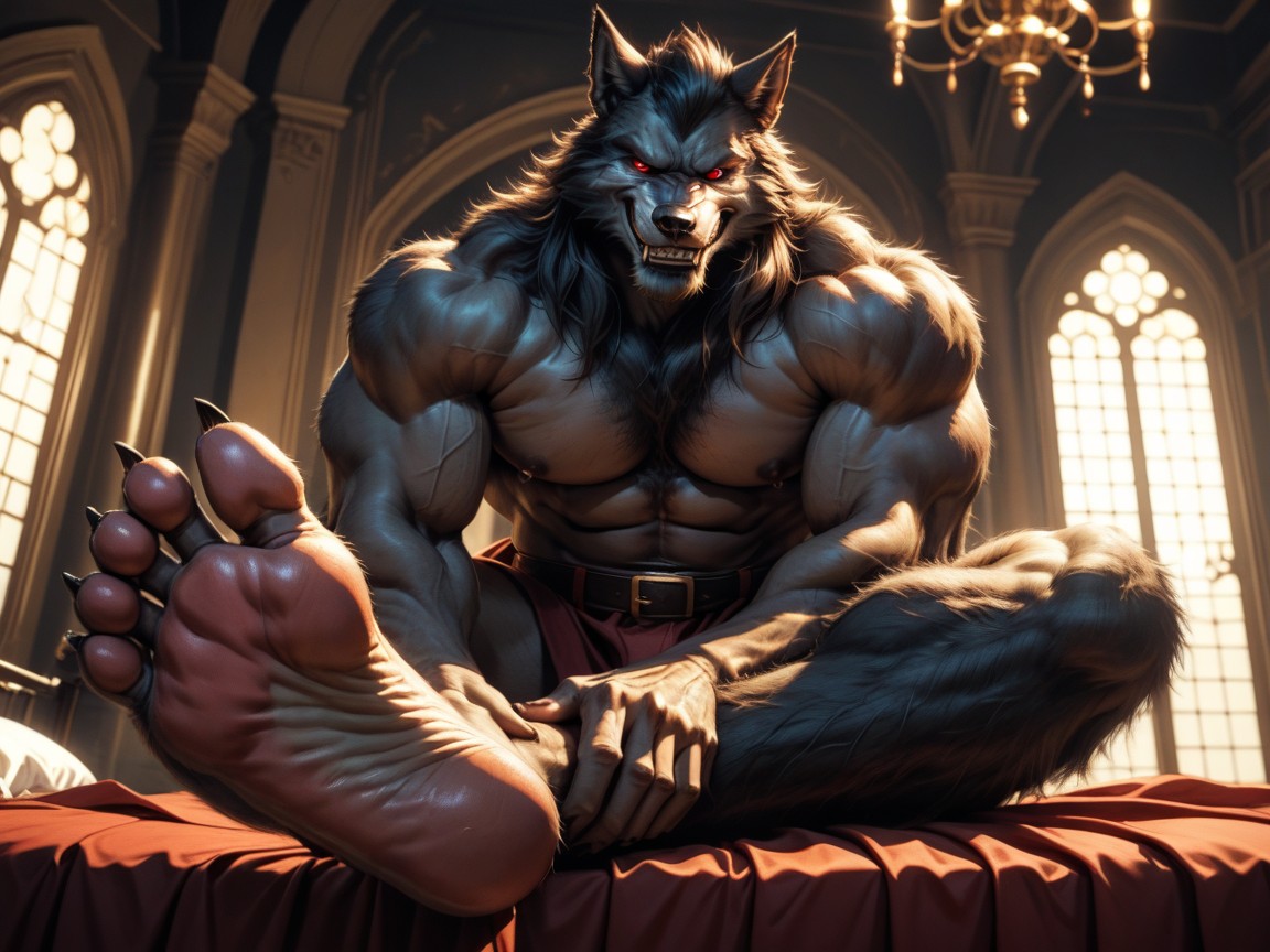 Massive, Red Eyes, Manly Anthropomorphic AI Gay Porn