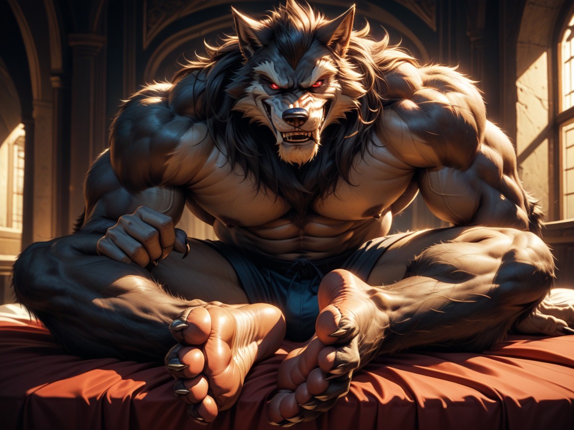 Back, The Feet Paw Soles Are The Focus Of The Image And Also, Dominant AI Gay Porn