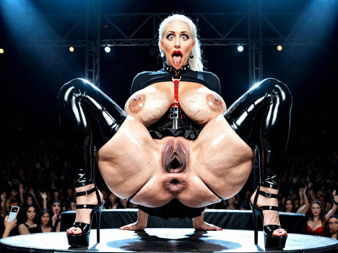 On Stage, Rounded Hips, Thick Thighs MILF AI Porn