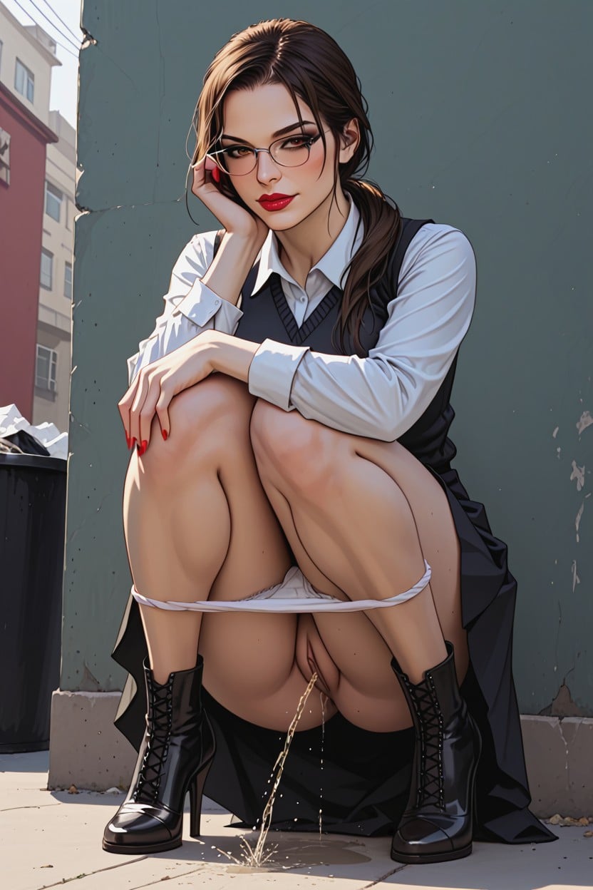 Sunny Day, Brown Eyes, Hiding Place Hentai AI Porn
