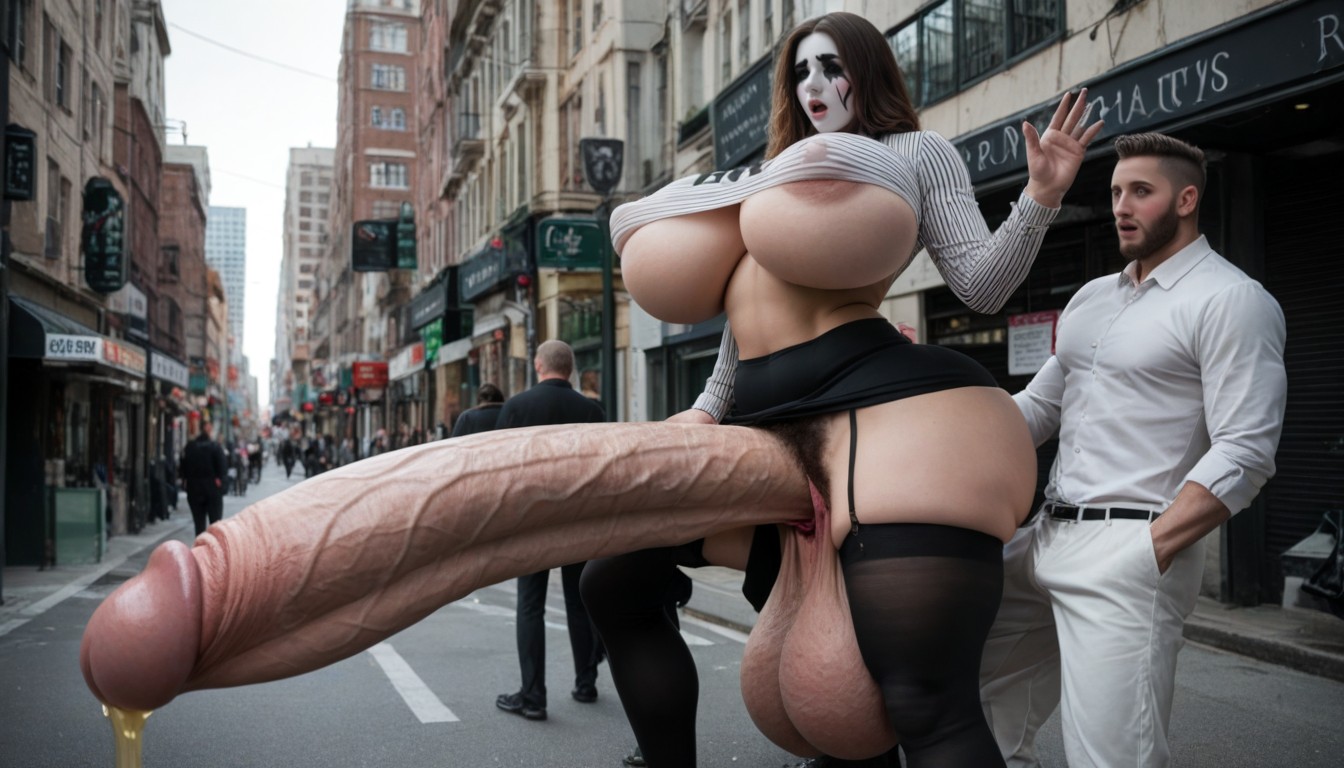 Impossible Fit In Tight Pussy Fuck, Mime-style, Bobcut AI Porn