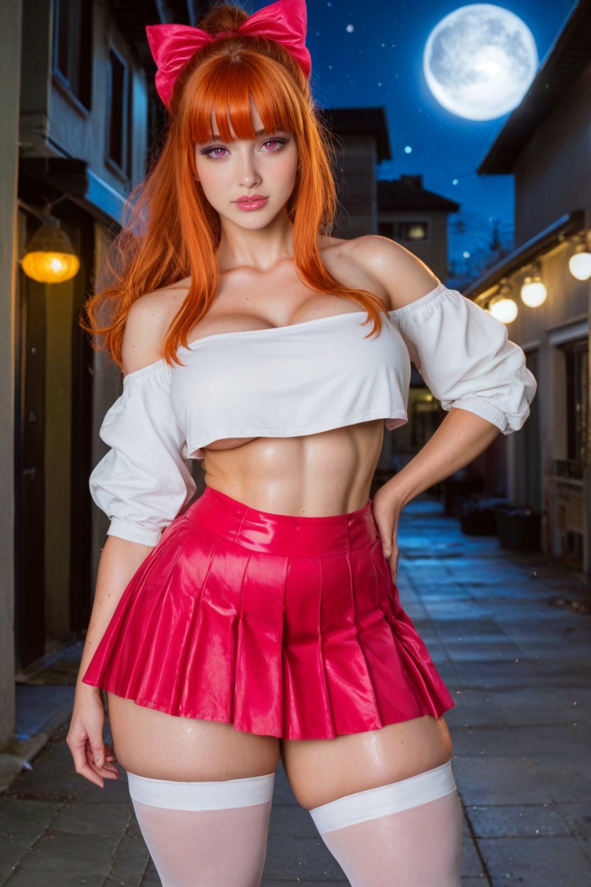 Orange Hair, Award Winning Photo, Red Hair Bows AI Porn