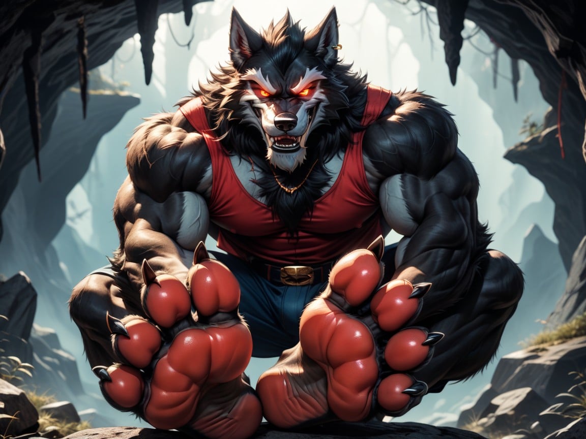 He Is Wearing, Werewolf, Bottom Up AI Gay Porn