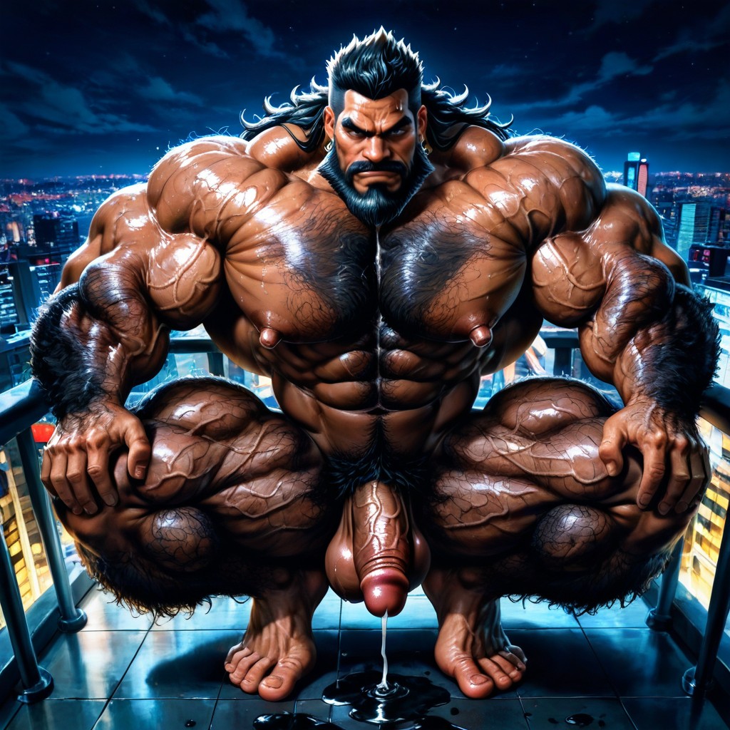 Hyper Hairy Body, Top Down, Realistic Face AI Gay Porn