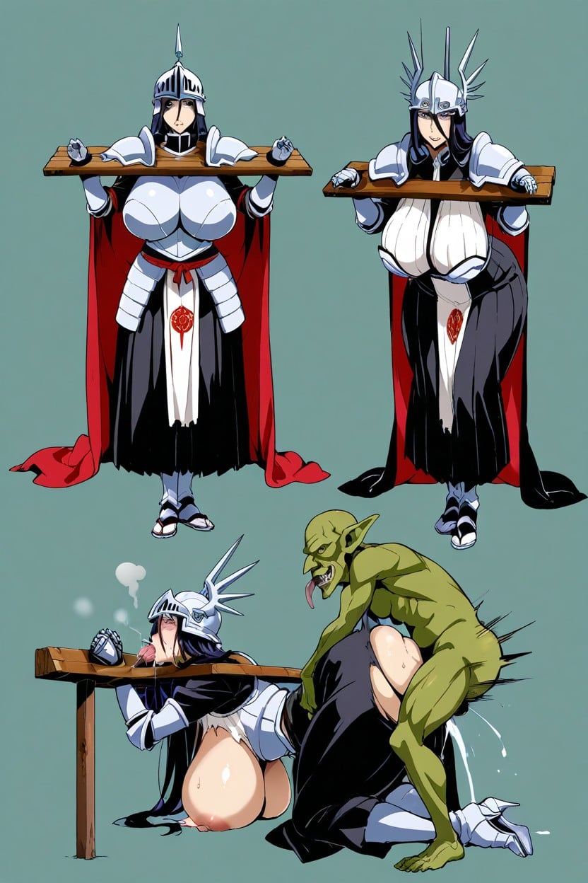 Extremely Large Ass, Ultra High Res, Knight In Silver Plate Armor Hentai AI Porn