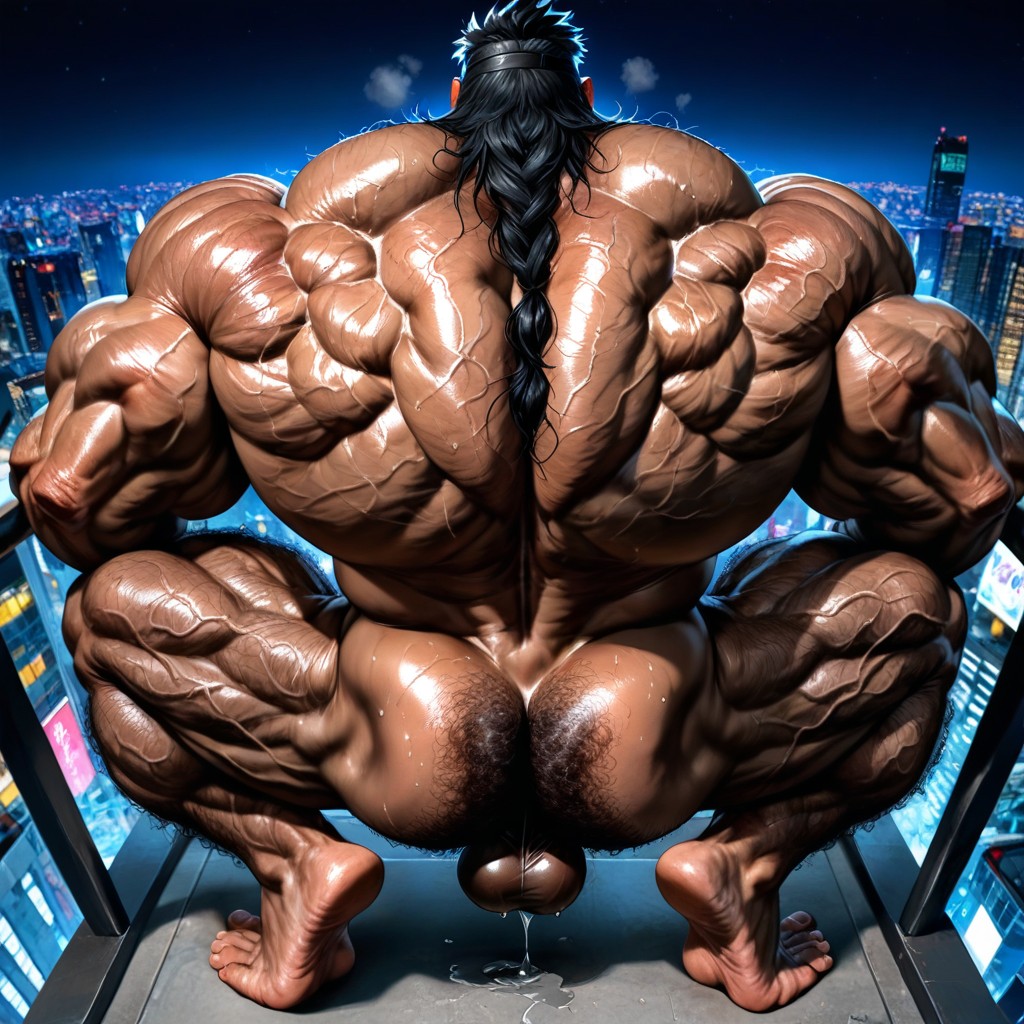 Extreme Hairy Chest, High Definition, Veiny Muscles AI Gay Porn