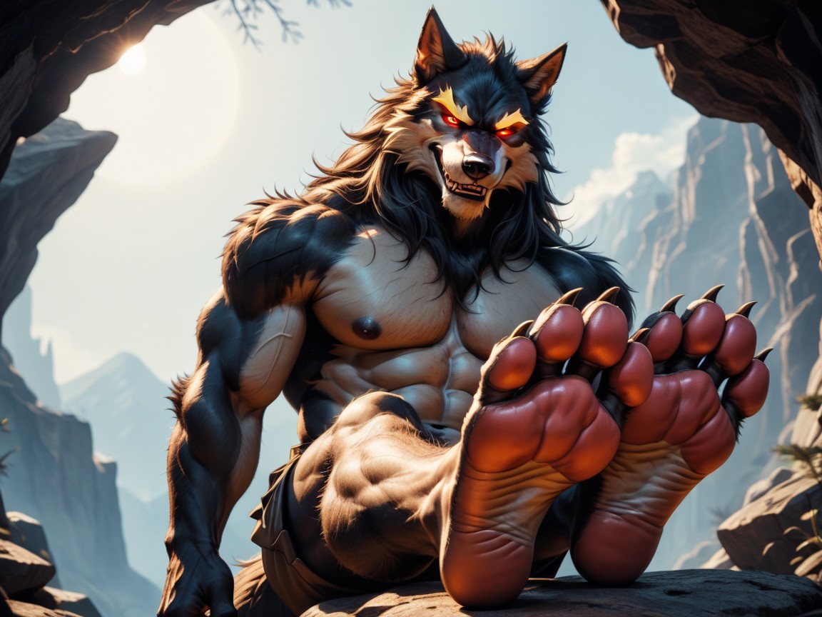 Massive, Paws For Feet, Who Is A Muscular AI Gay Porn