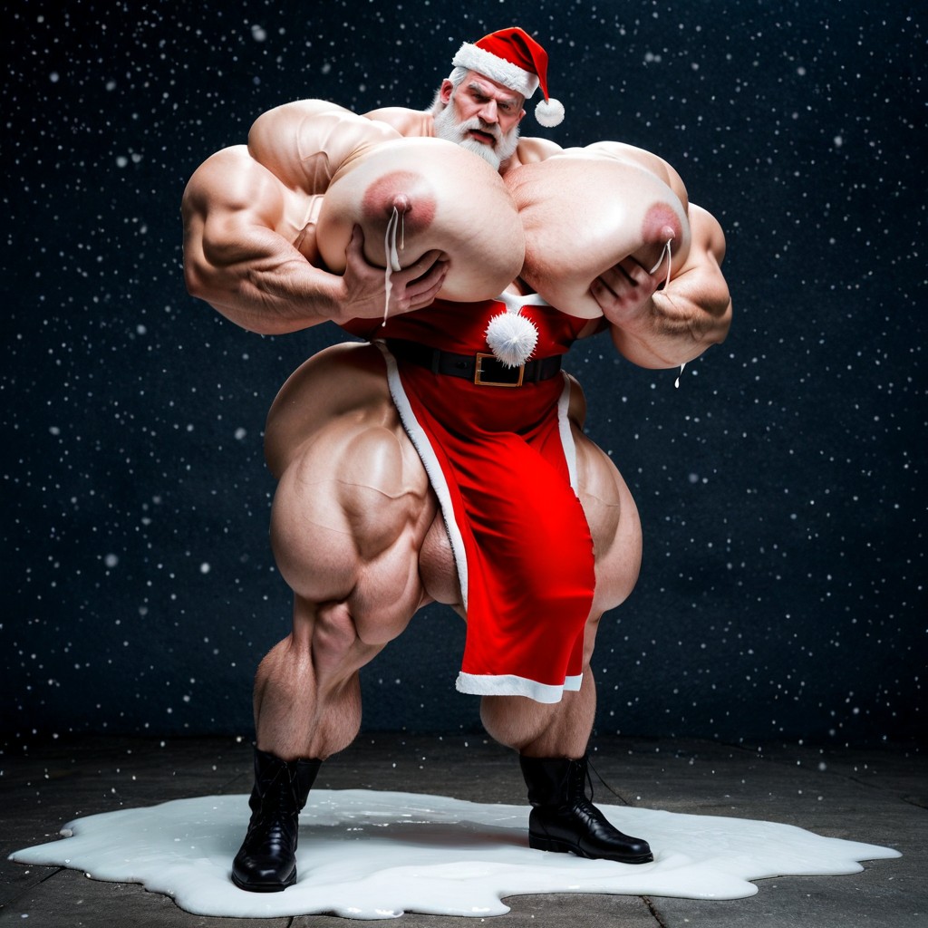 Pec Garbbing, Pulling Nipple, Erect Gigantic Penis AI Gay Porn