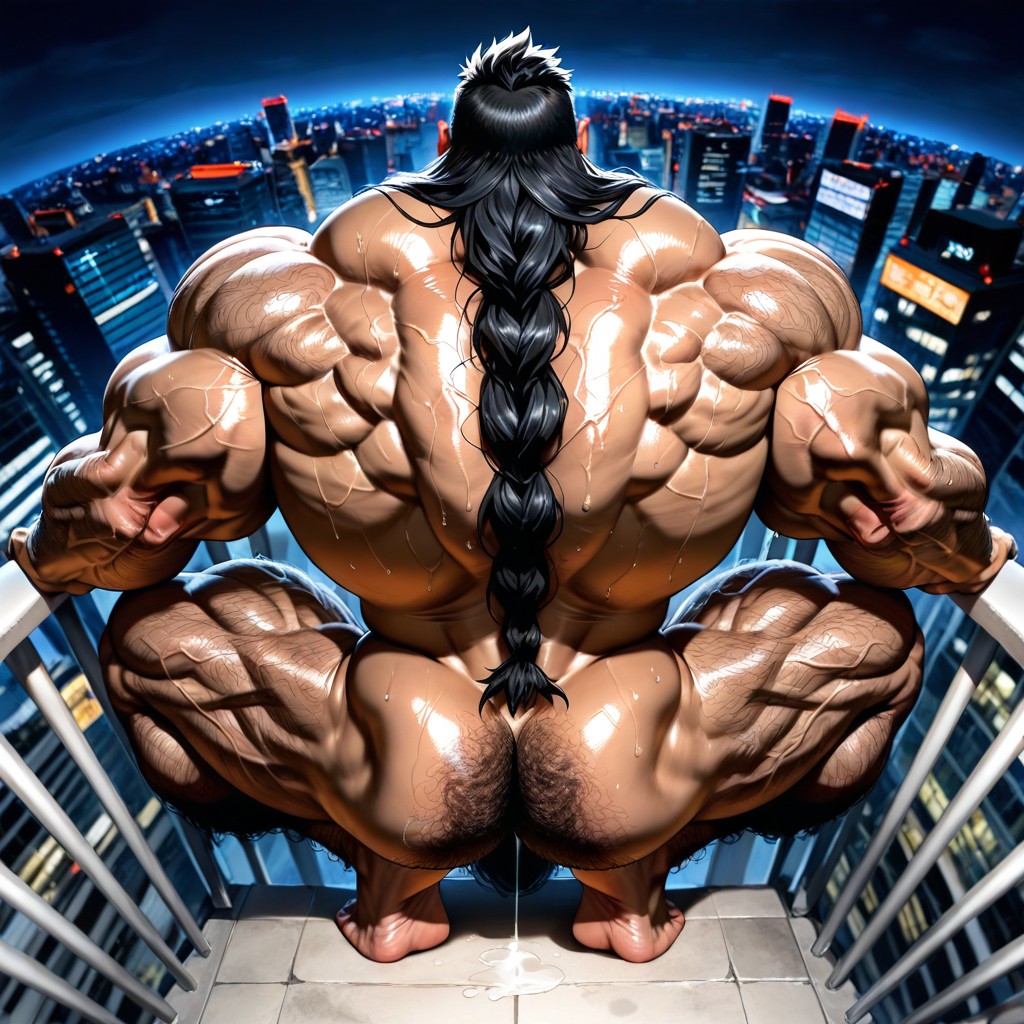 Correct Anatomy, Balls Bigger Than Head, Showing Back Pornografia gay com IA
