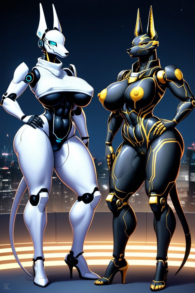 No Visible Eyes, Front View, Side View Furry AI Porn
