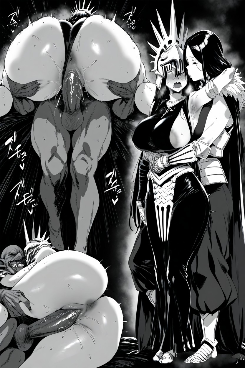 Detailed, Monochrome, 30+ Hentai AI Porn
