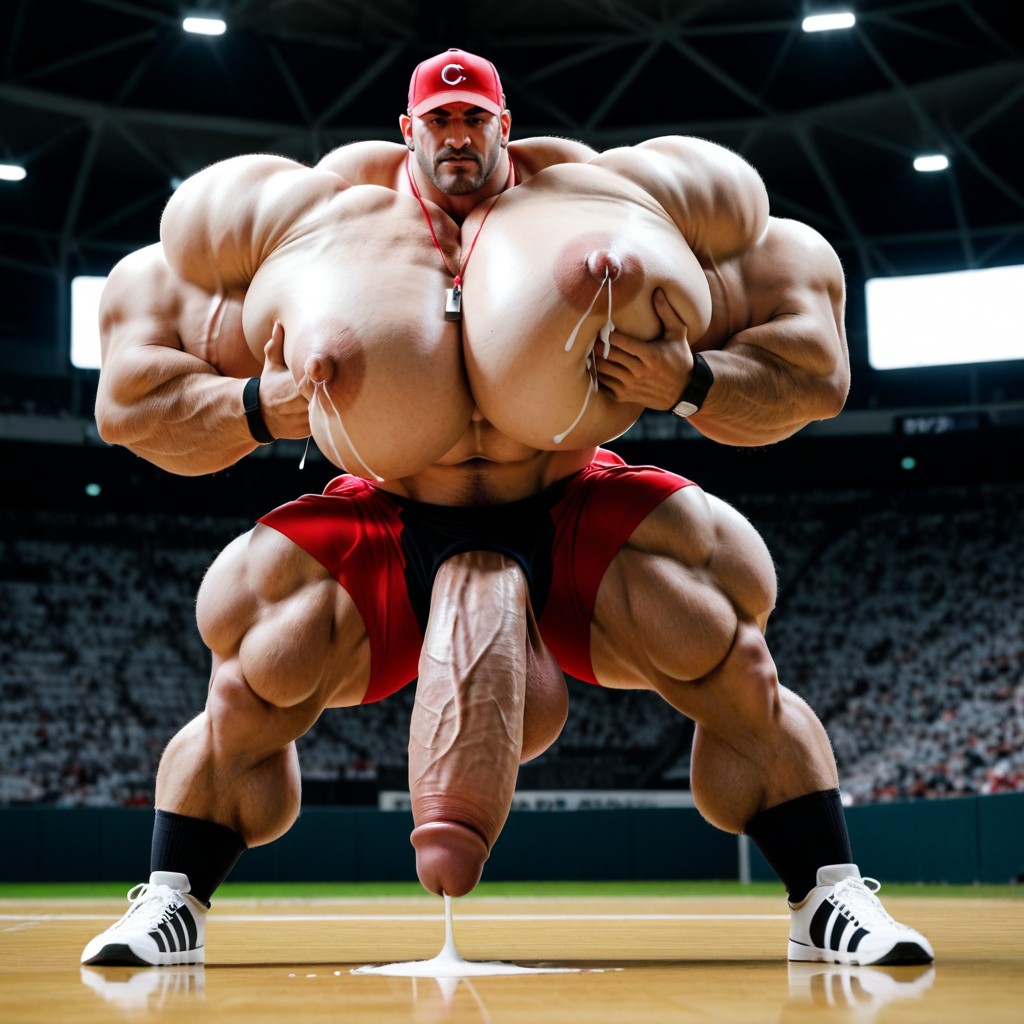 Pulling Nipple, Dark Stadium, Red Baseball Cap Porno gay IA