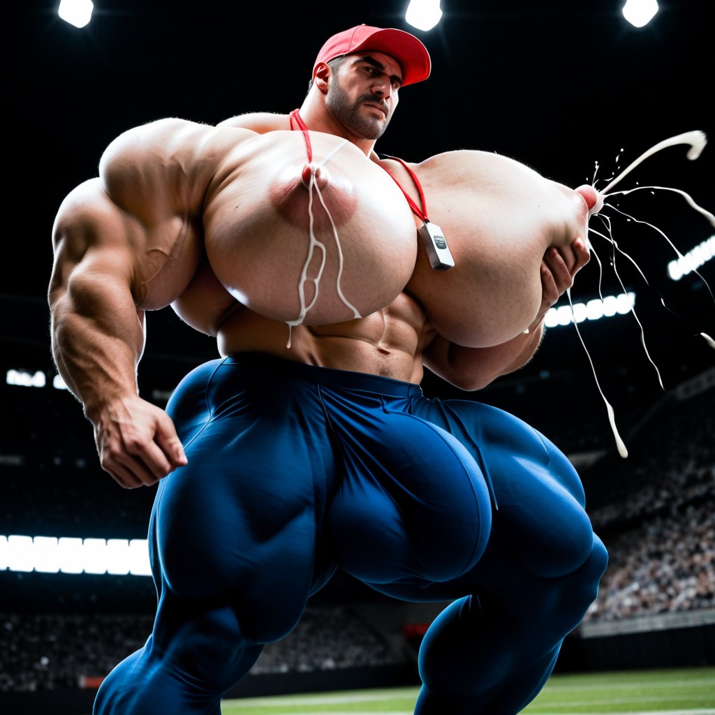 Squeezing Nipple, Pulling Nipple, Massive Arms Porno IA Gay