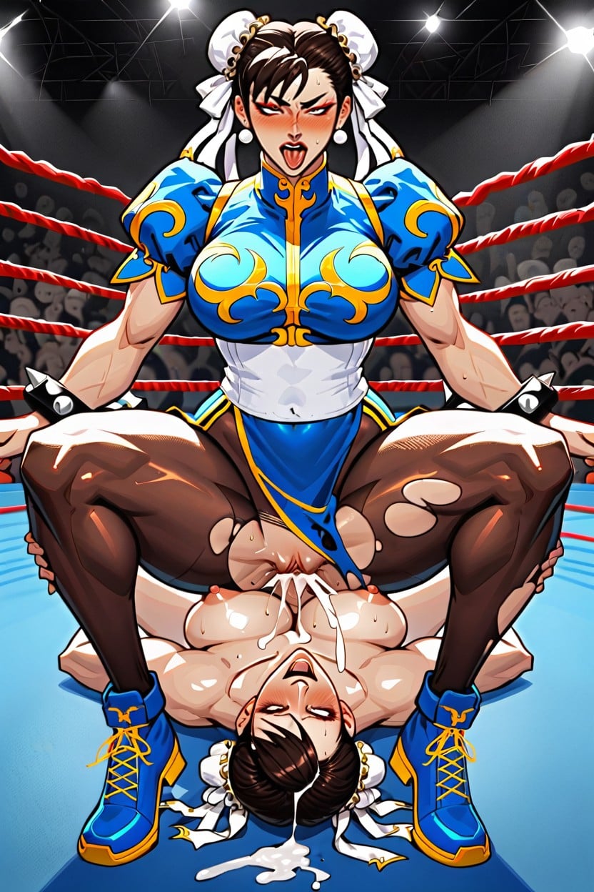 Thighs Exposed, Cunnilingus, Ripped Clothes Hentai AI Porn