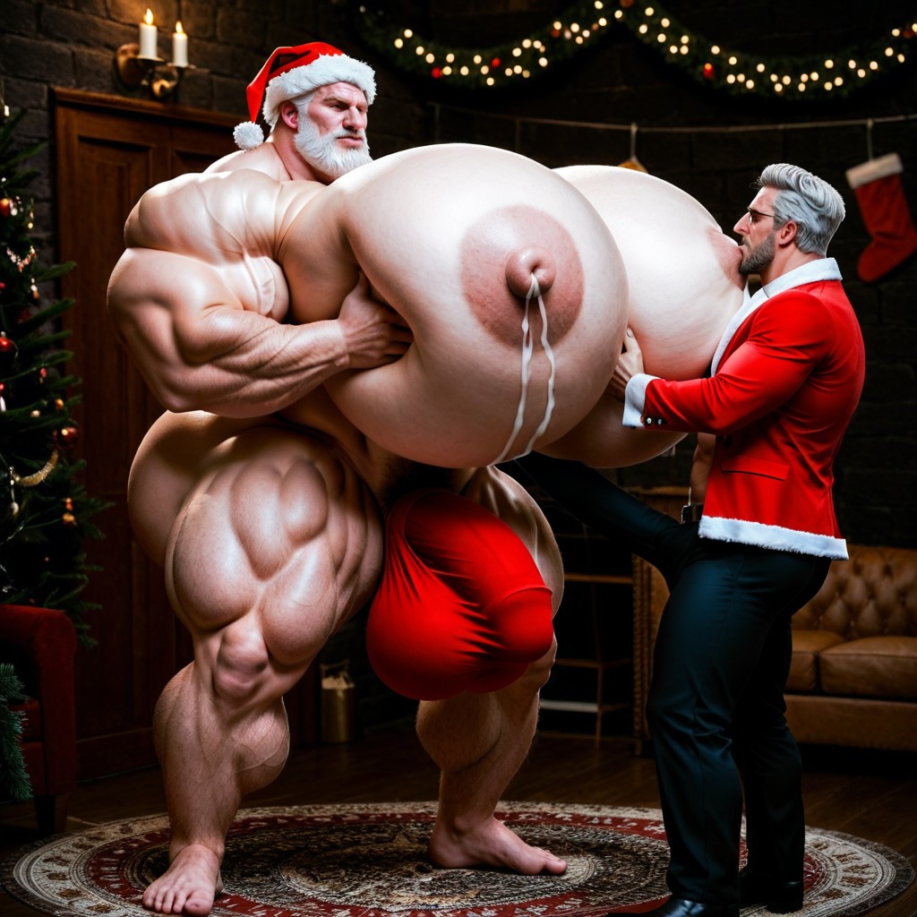 Hyper Boobs, Milk Man's Arms Tied Behind Back, Saisir Les Seins Porno IA Gay