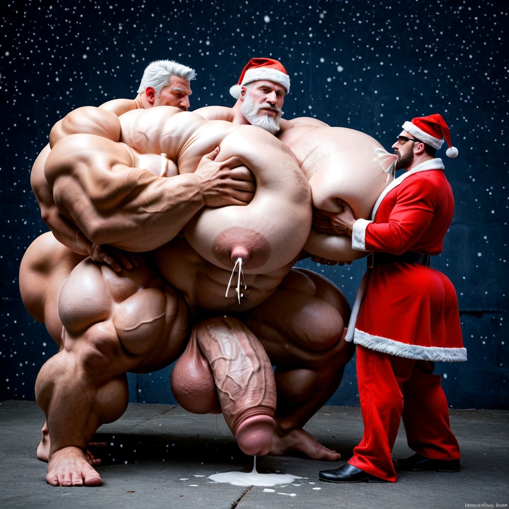 Saisir Les Seins, Santa Claus From Jack Frost Movie With Hyper Breasts, Rough Grope Porno IA Gay